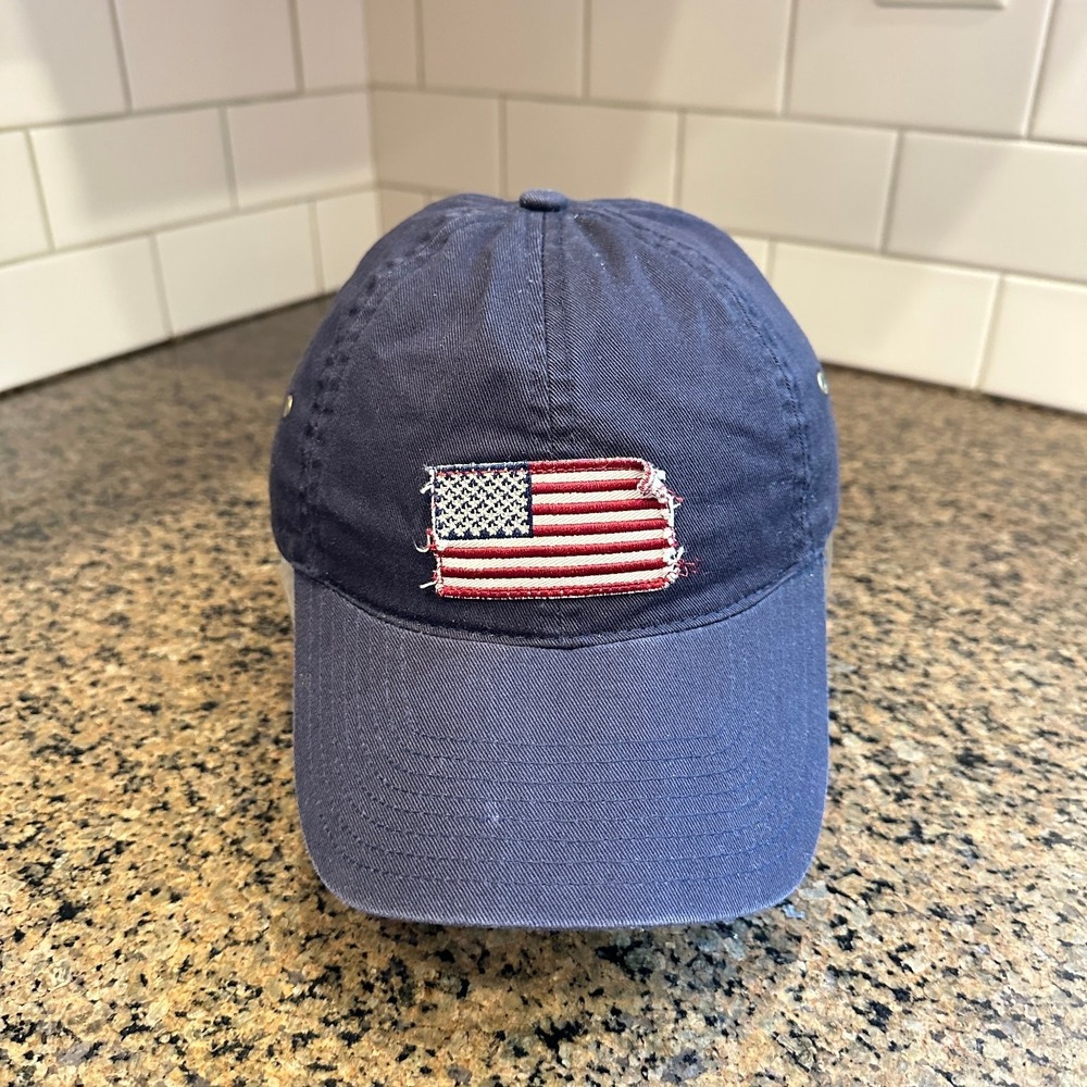 Eddie Bauer U.S. Air Force American Flag Baseball Cap Navy Blue Adjustable
